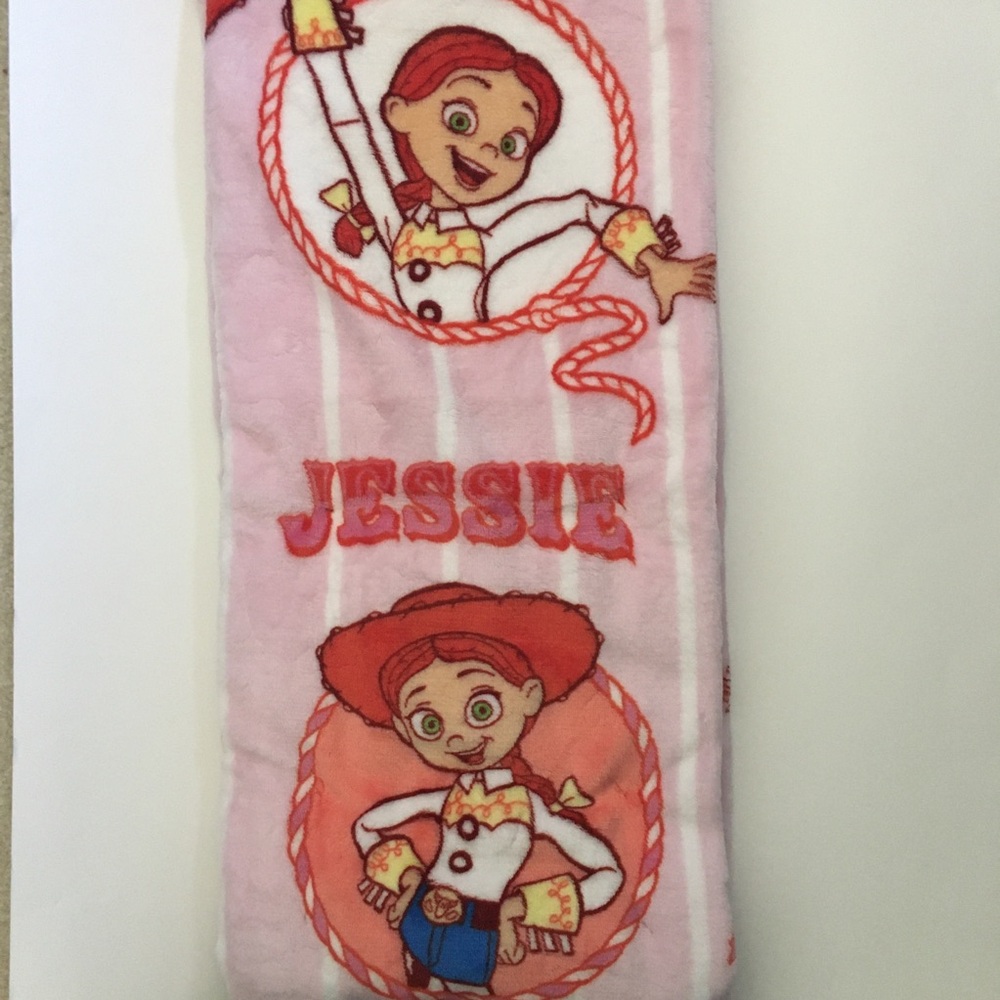Disney Jessie Pink Preschool Kids Plush NEW Oversized Blanket from Toy Story